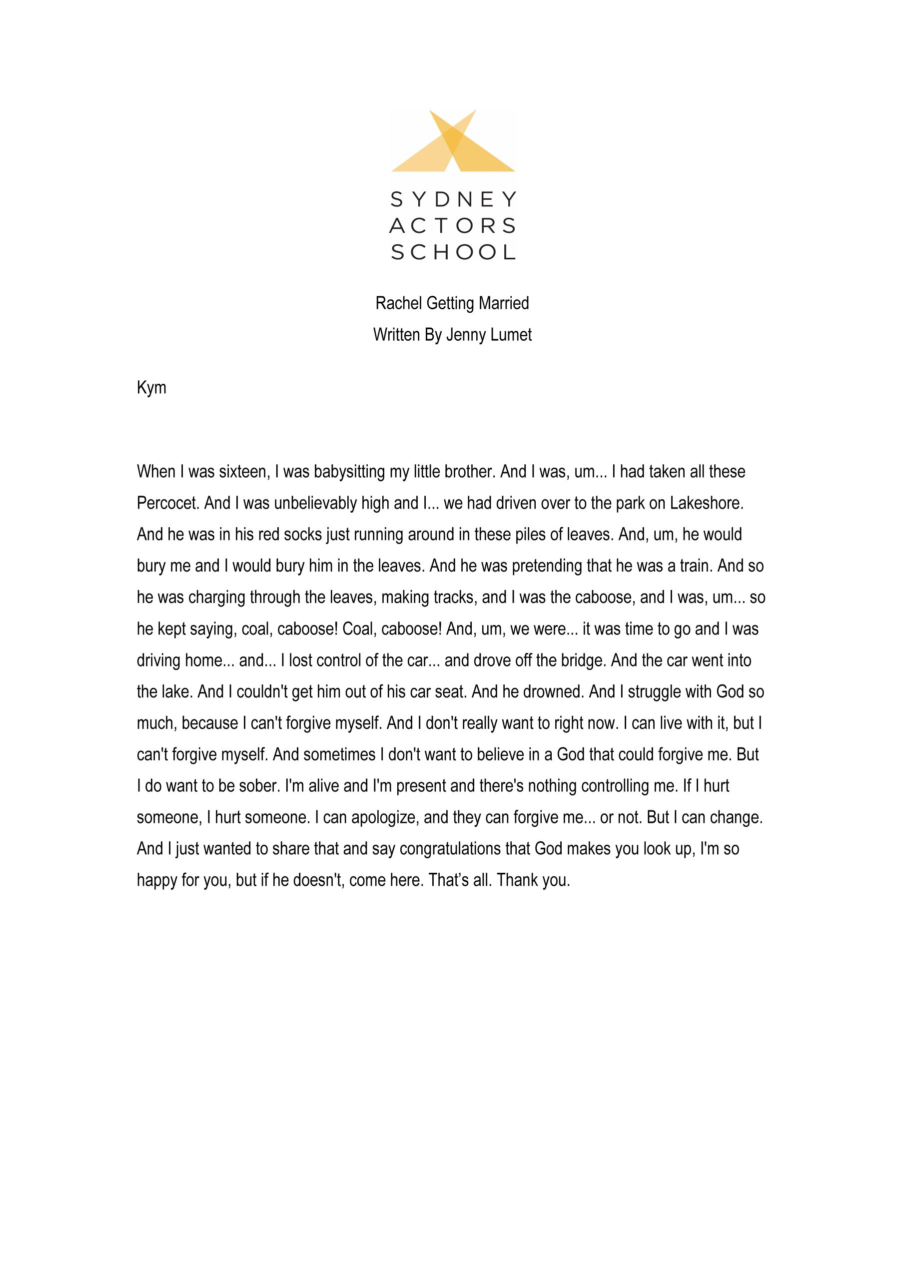 Rachel Getting Married - Kym