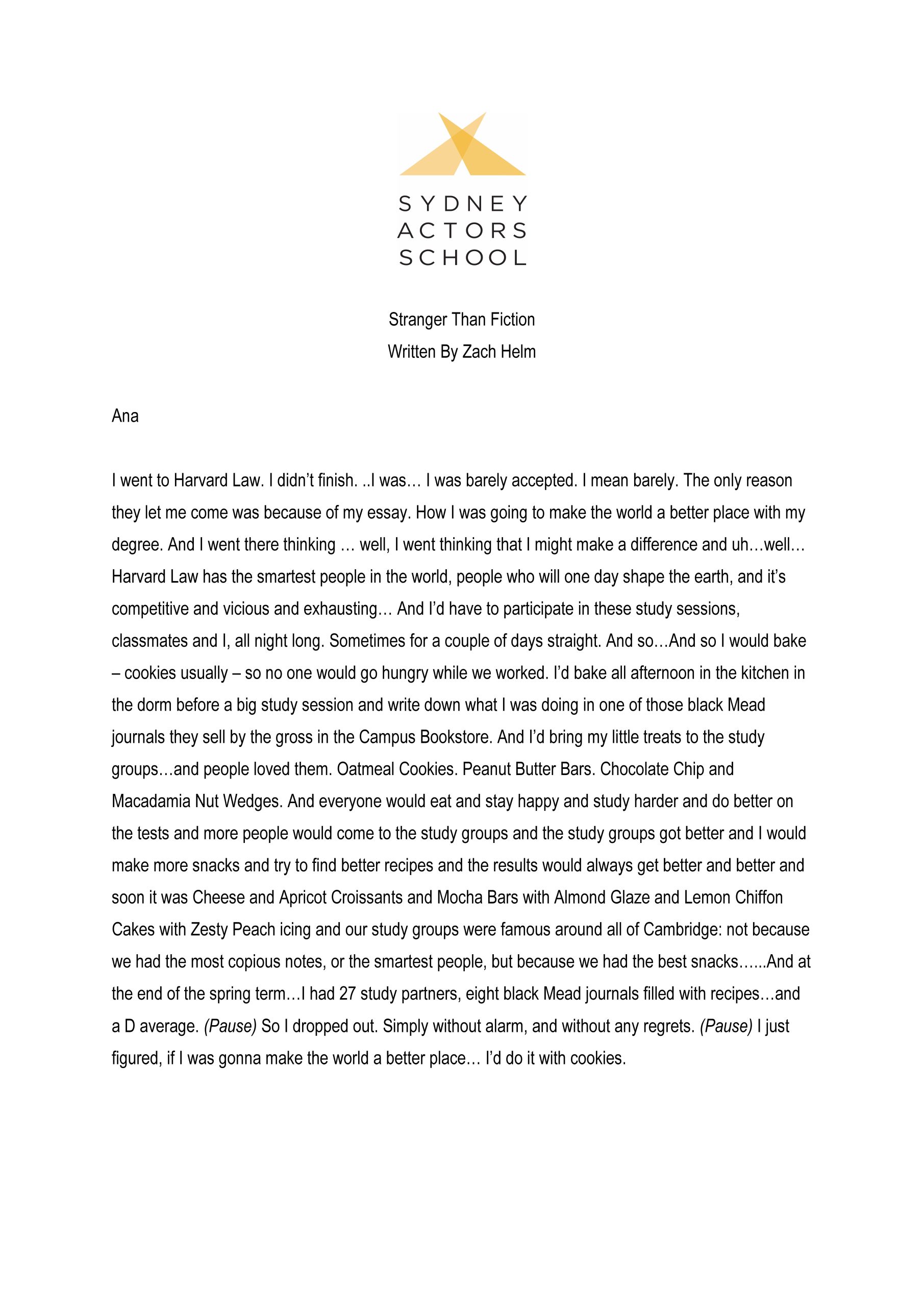 Stranger Than Fiction - Ana